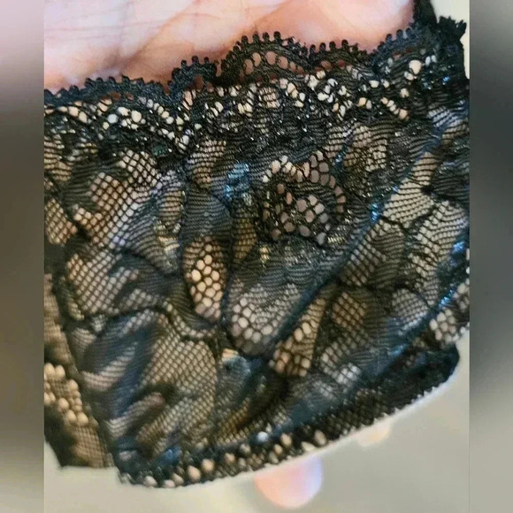 Victoria’s Secret Black Lace bustier adjustable strap  padded 34D - Picture 3 of 8